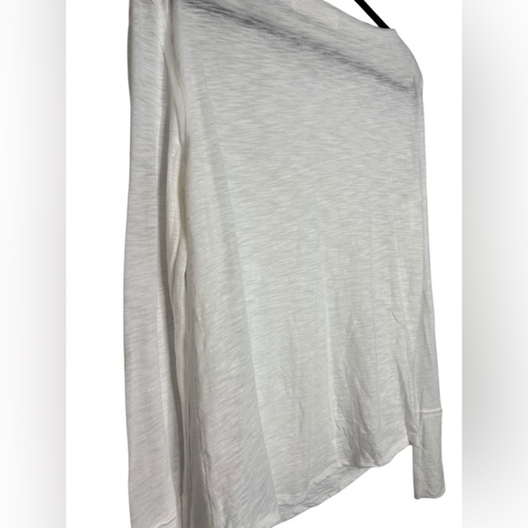 Free People Slouchy White Kimmi Long-Sleeve Cowlneck Top Size XS - Picture 7 of 10